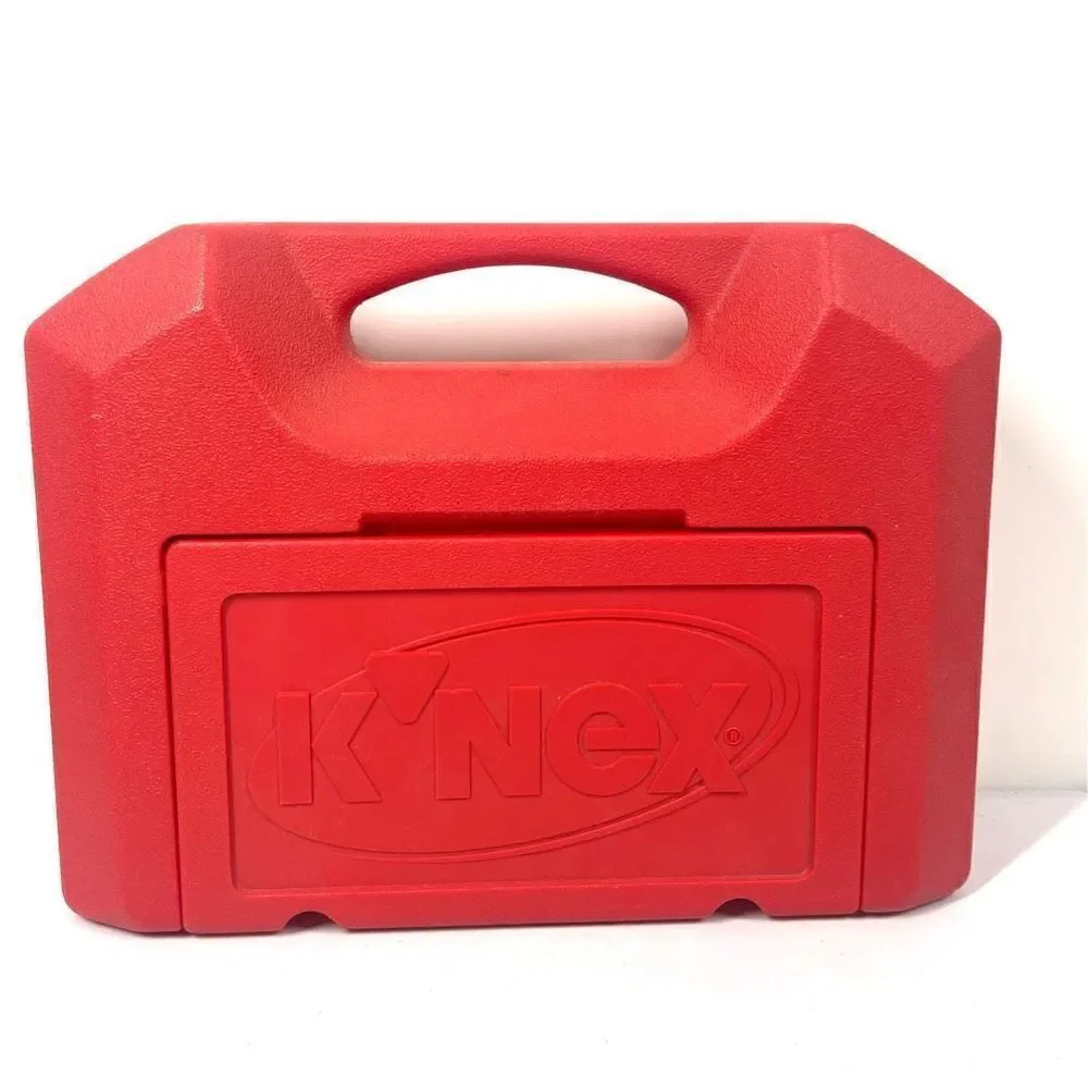 Vintage Kinex K’NEX Building Pieces and Red Hard Shell Cases 1990s Manuals